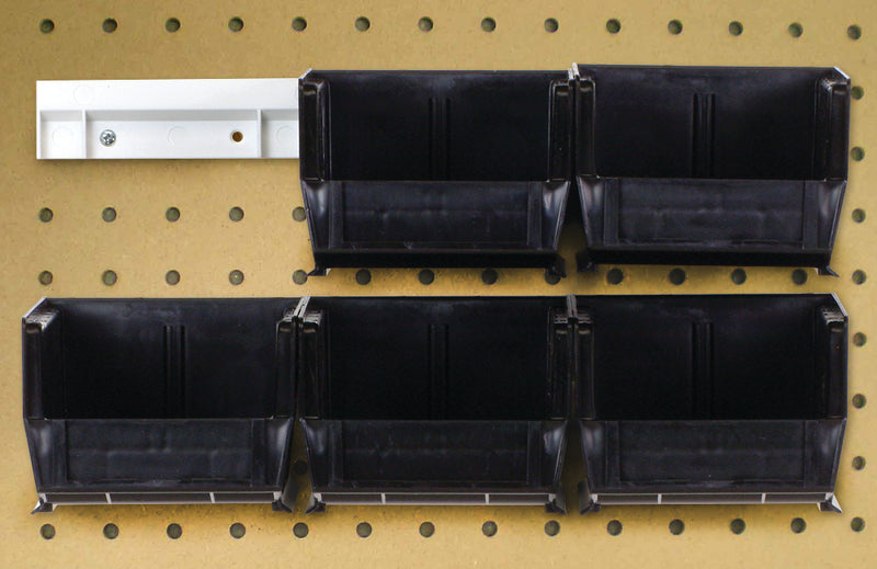Quantum Ultra Hanging Rail Systems with Bins – 7-3/8" x 4-1/8" x 3" – HNS220 – Black