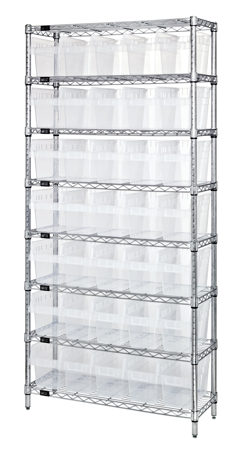 Quantum Clear-View Complete Bin System – WR4-39-1236-801CL to WR8-802CL – WR8-802CL – Clear