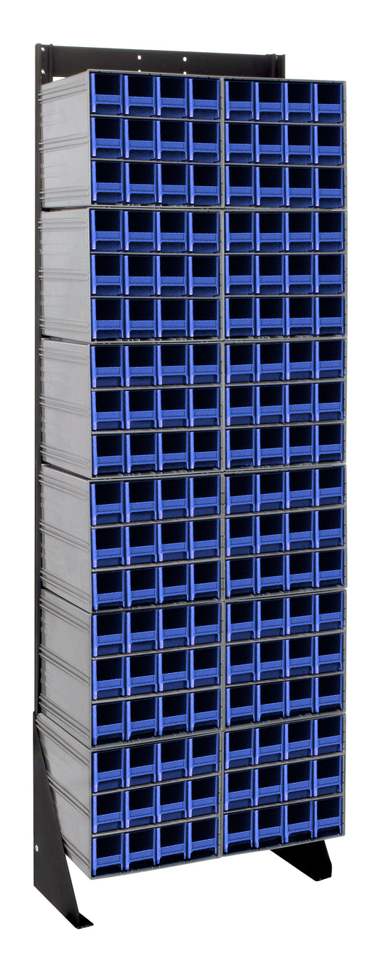 Quantum Interlocking Storage Cabinet Floor Stand – 8" x 23-5/8" x 75" – QIC-170-122 – Blue