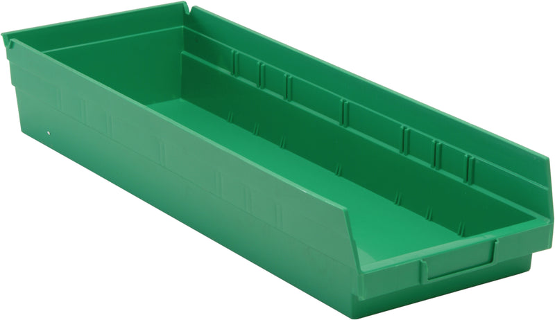 Quantum 4" Shelf Bins – QSB114 to QSB122 – Case Pack – 23-5/8" x 8-3/8" x 4" – QSB114 – Green