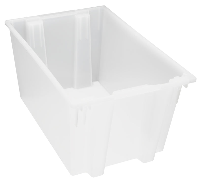 Quantum Clear-View Stack & Nest Totes – SNT230CL to SNT300CL – Case Pack – 29-1/2" x 19-1/2" x 15" – SNT300CL – Clear