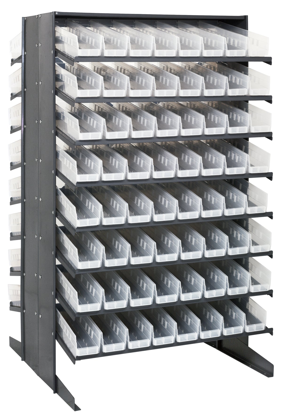 Quantum Double-Sided Pick Racks – 36" x 36" x 60" – QPRD-103CL – Clear
