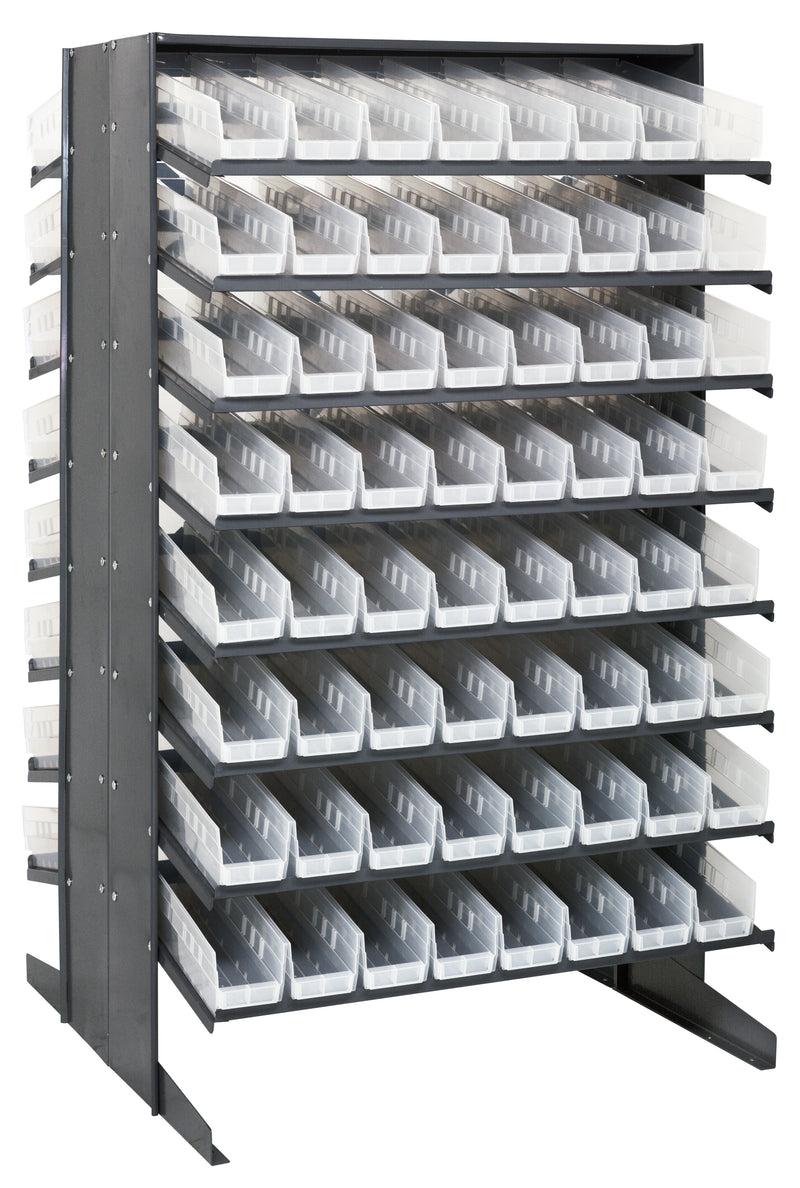 Quantum Double-Sided Pick Racks – 36" x 36" x 60" – QPRD-103CL – Clear