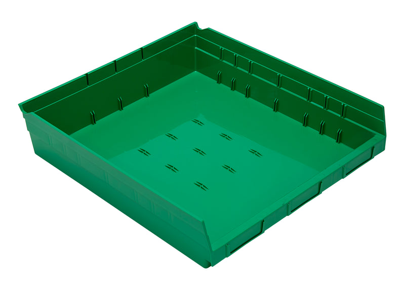 Quantum 4" Shelf Bins – QSB114 to QSB122 – Case Pack – 17-7/8" x 16-1/2" x 4" – QSB122 – Green