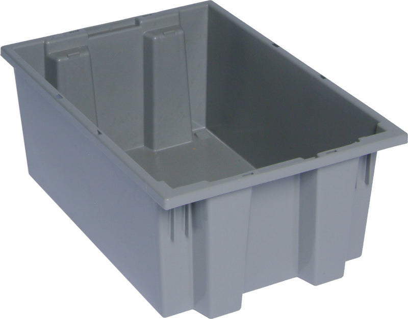 Quantum Genuine Stack & Nest Totes – SNT180 to SNT225 – Case Pack – 19-1/2" x 13-1/2" x 8" – SNT200 – Gray
