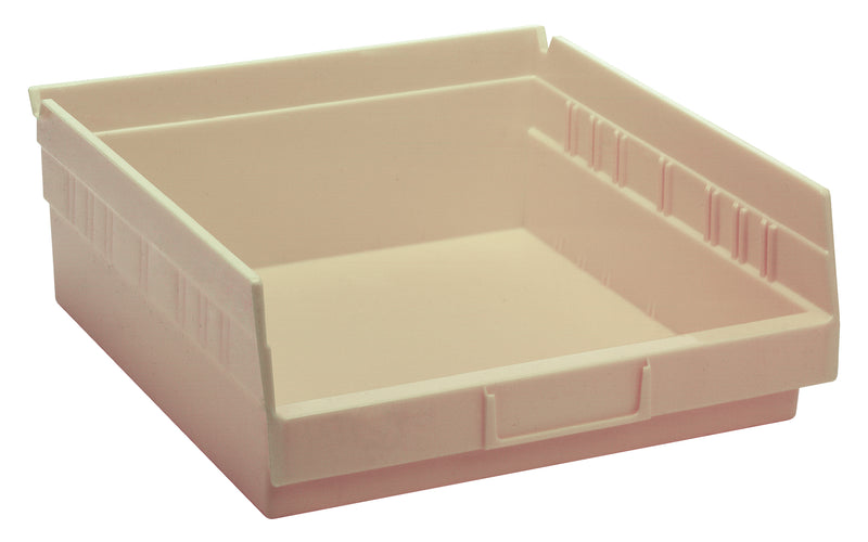 Quantum 4" Shelf Bins – QSB105 to QSB110 – Case Pack – 11-5/8" x 11-1/8" x 4" – QSB109 – Ivory