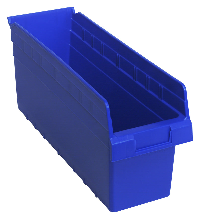 Quantum 8" Shelf Bins – QSB801 to QSB806 – Case Pack – 17-7/8" x 6-5/8" x 8" – QSB804 – Blue