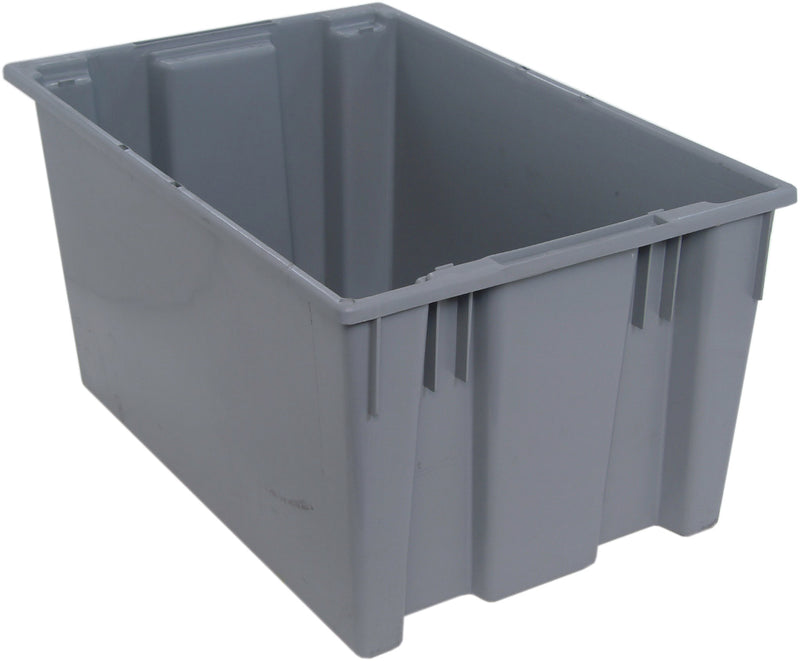 Quantum Genuine Stack & Nest Totes – SNT230 to SNT300 – Case Pack – 29-1/2" x 19-1/2" x 15" – SNT300 – Gray