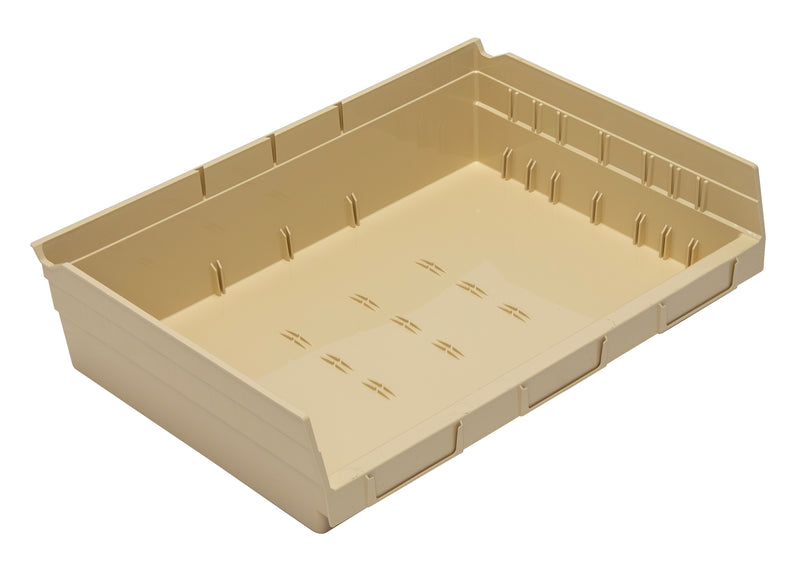 Quantum 4" Shelf Bins – QSB114 to QSB122 – Case Pack – 11-5/8" x 16-1/2" x 4" – QSB118 – Ivory