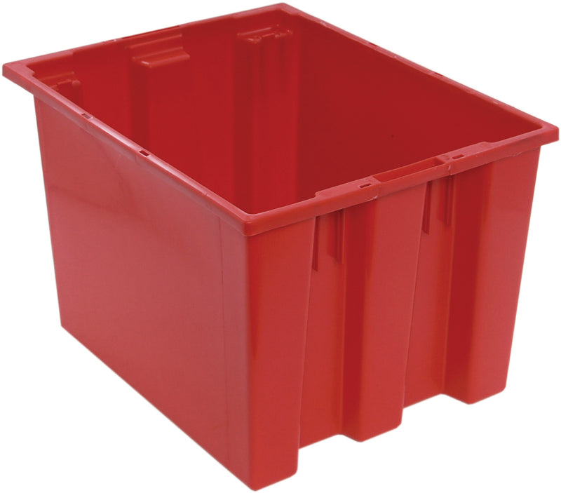 Quantum Genuine Stack & Nest Totes – SNT180 to SNT225 – Case Pack – 19-1/2" x 15-1/2" x 13" – SNT195 – Red