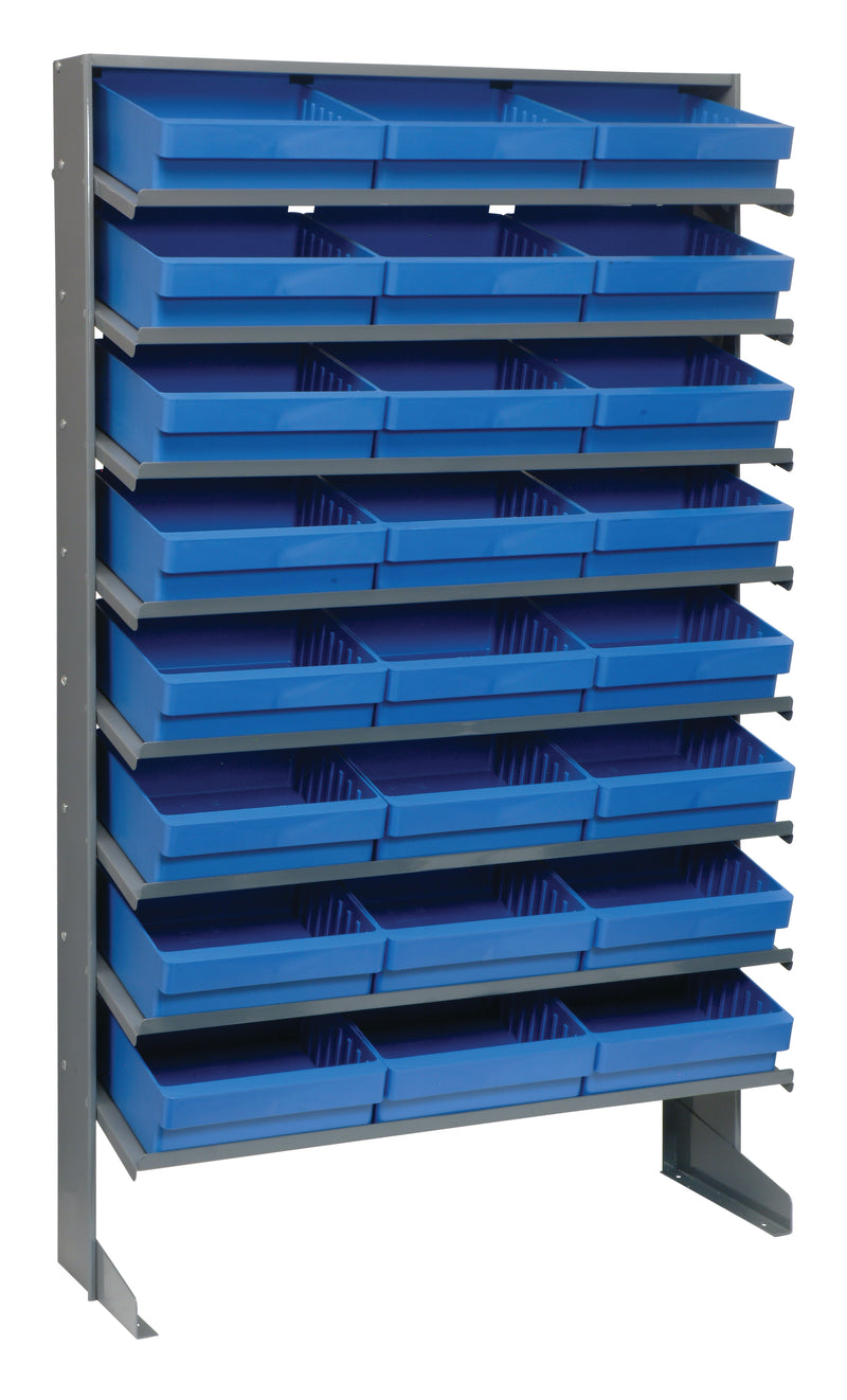 Quantum Single-Sided Pick Racks – 12" x 36" x 60" – QPRS-501 – QPRS-801 – Blue