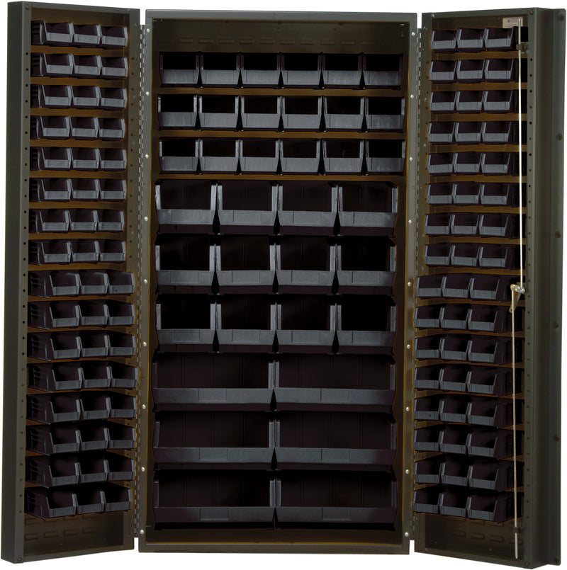 Quantum 36" Wide Storage Cabinets – 36" x 24" x 72" – QSC Series – QSC-36 to QSC-64-2S-6DS – Kit – QSC-36 – Black