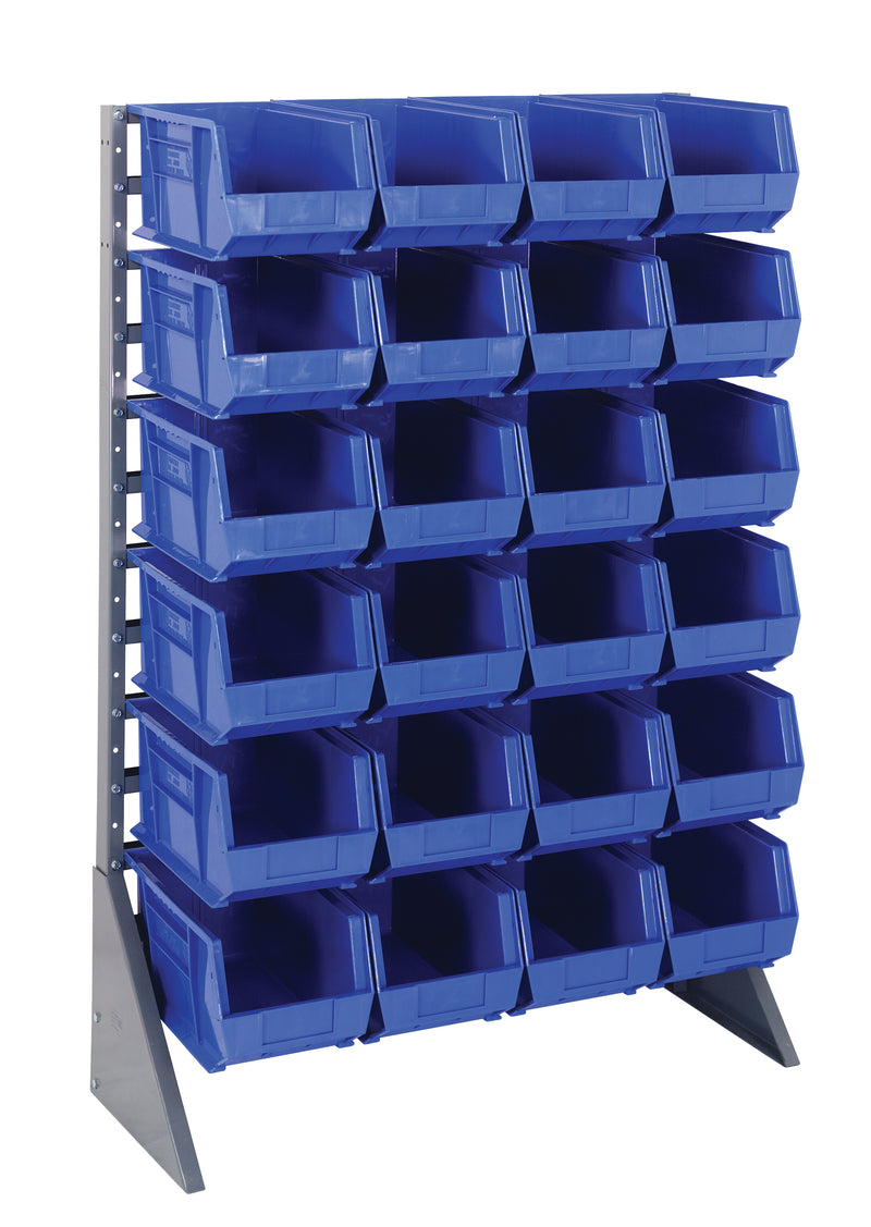 Quantum Steel Rail Bin Packages – 36" x 15" x 53" – QRU-12S-240-24 – Blue