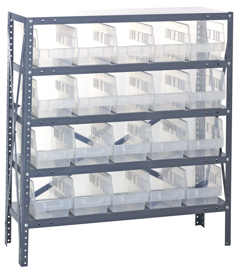 Quantum Clear-View Steel Shelving Units – 1239-201CL to 1275-202CL – 1239-202CL – Clear