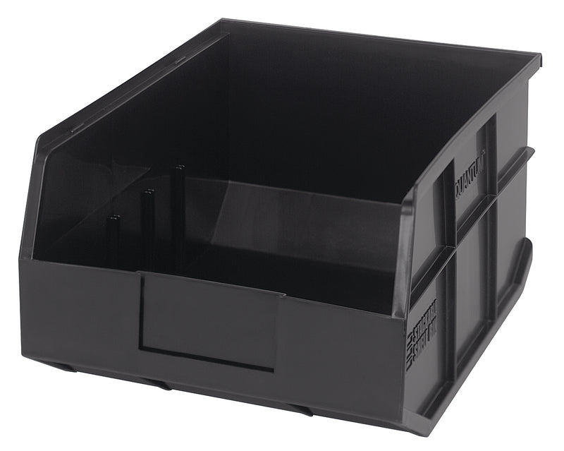Quantum Stackable Shelf Bins – SSB423 to SSB461 – Case Pack – 14" x 11" x 7" – SSB445 – Black
