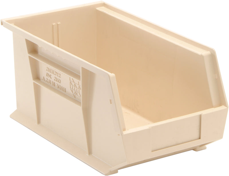Quantum Ultra Stack & Hang Bins – QUS240 to QUS248 – Case Pack – 14-3/4" x 8-1/4" x 7" – QUS240 – Ivory