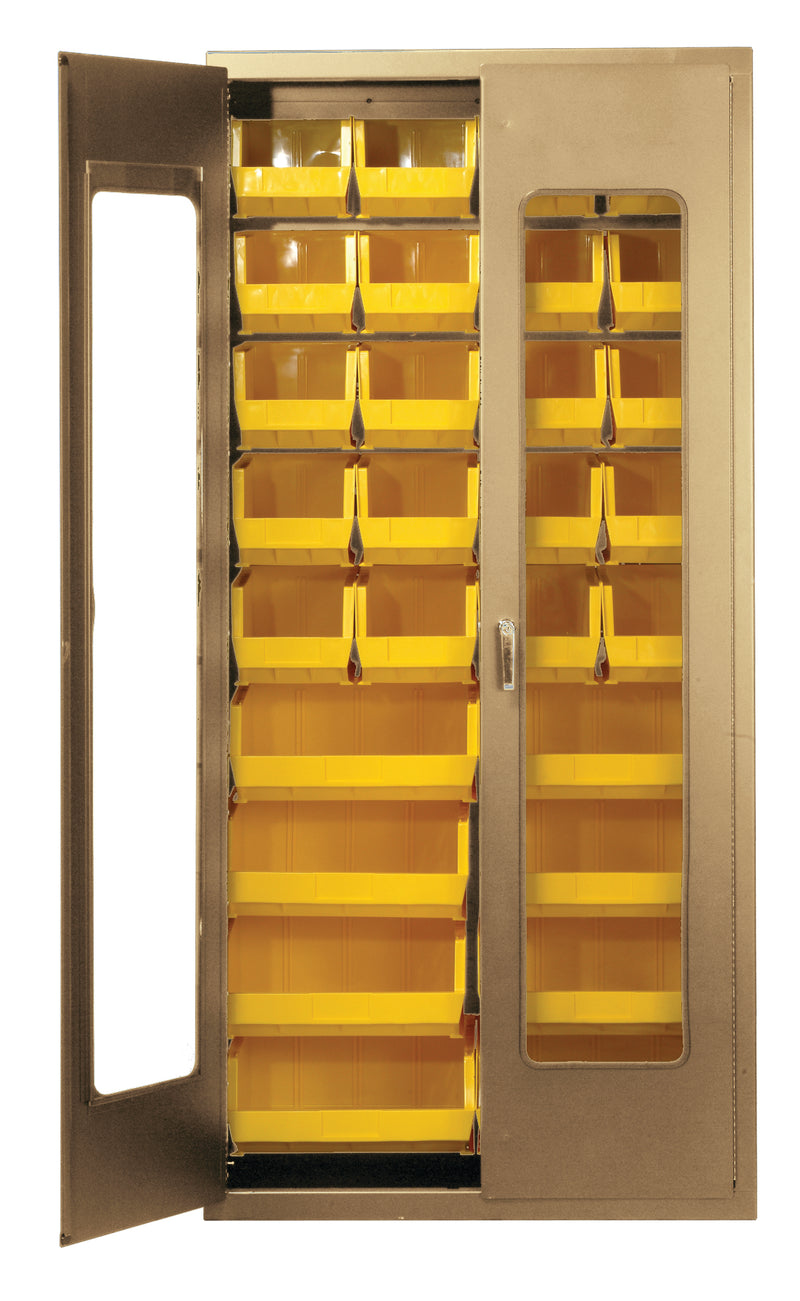 Quantum Storage Cabinets with Bins – 18" x 36" x 78" – QSC-BG Series – QSC-BG-C240BK
