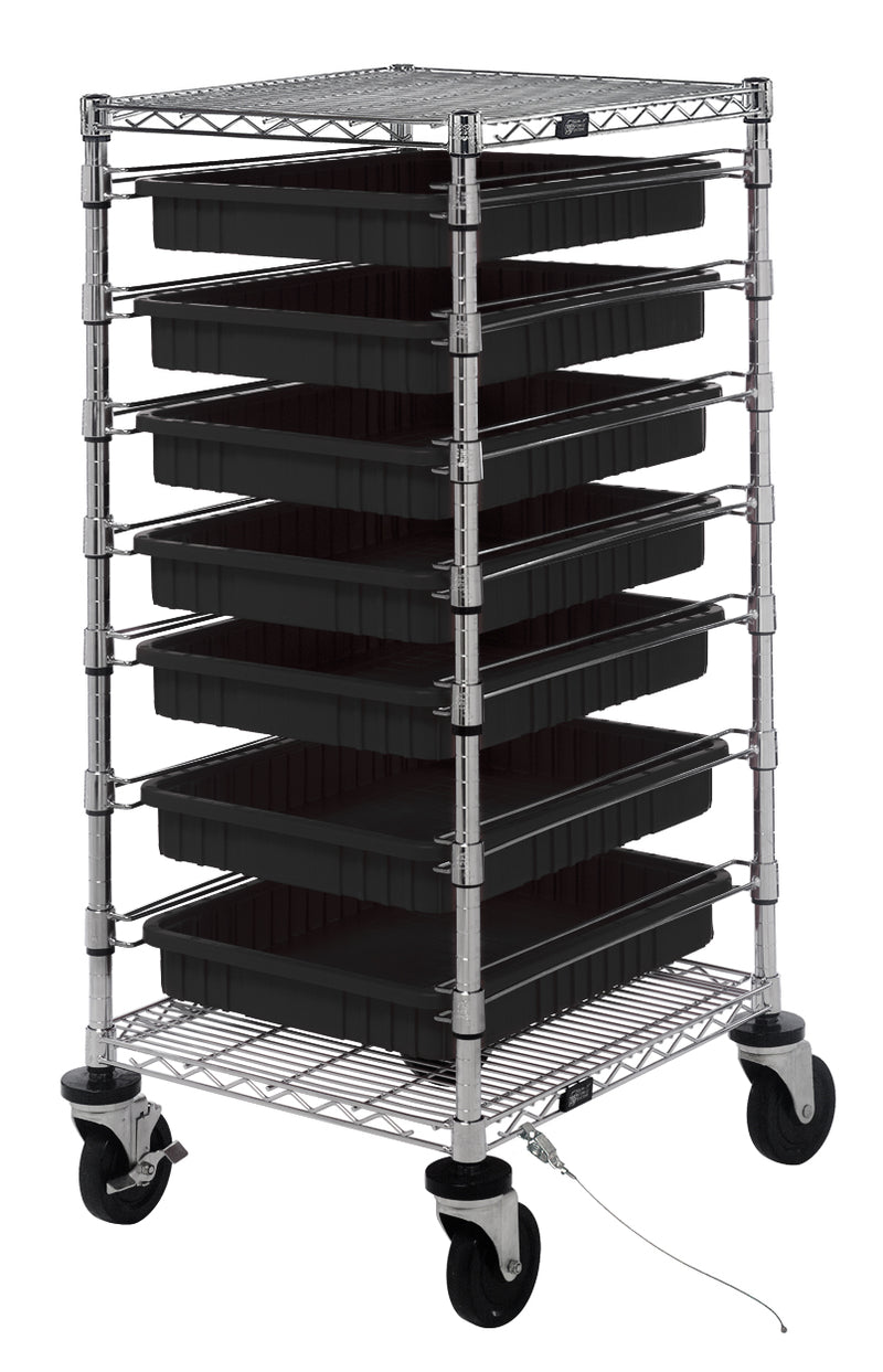 Quantum Conductive Bin Carts – 21" x 24" x 45" – BC212434M1CO to BC212469M2CO – BC212439M2CO – Conductive