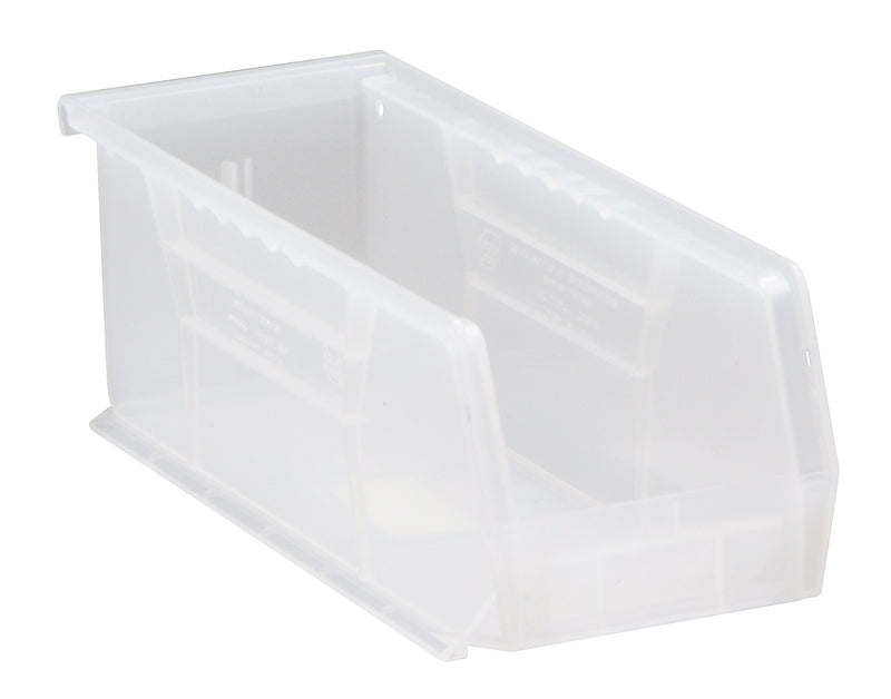 Quantum Clear-View Ultra Stack & Hang Bins – QUS210CL to QUS232CL – Case Pack – 10-7/8" x 4-1/8" x 4" – QUS224CL – Clear