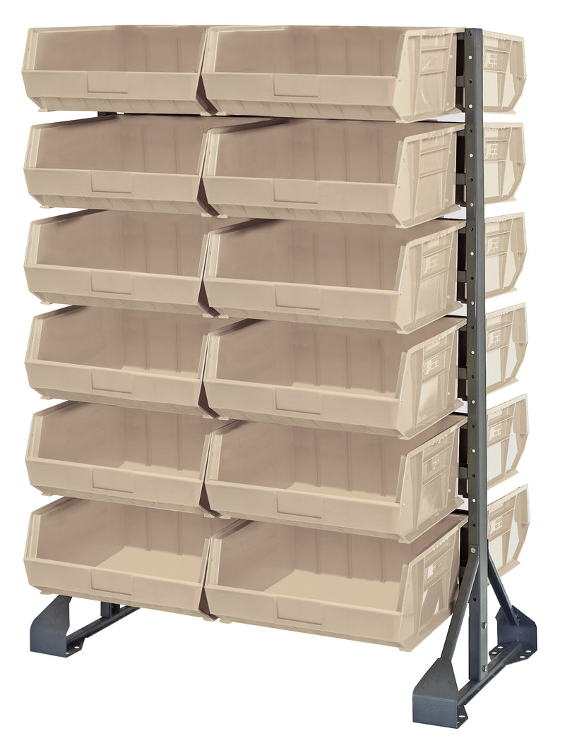 Quantum Steel Rails for Bins – 36" x 20" x 53" – QRU-12D to QRU-12S – Kit – QRU-12D-239-48BK