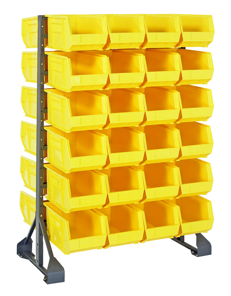 Quantum Steel Rail Bin Packages – 36" x 20" x 53" – QRU-12D-240-48 – Yellow
