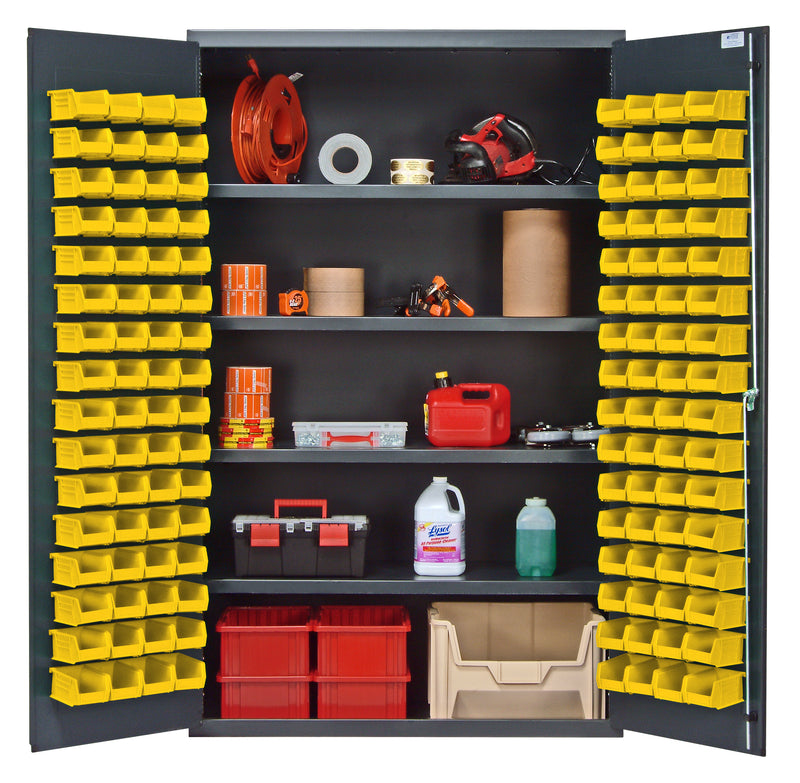 Quantum 48" Wide Storage Cabinets – 48" x 24" x 78" – QSC Series – Kit – QSC-4803 – Yellow