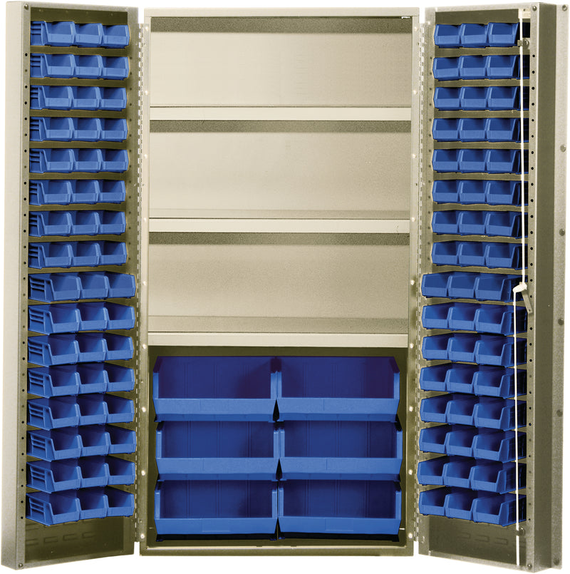 Quantum 36" Wide Storage Cabinets – 36" x 24" x 72" – QSC-BG Series – QSC-BG-36 to QSC-BG-36S – Kit – QSC-BG-36S – Blue