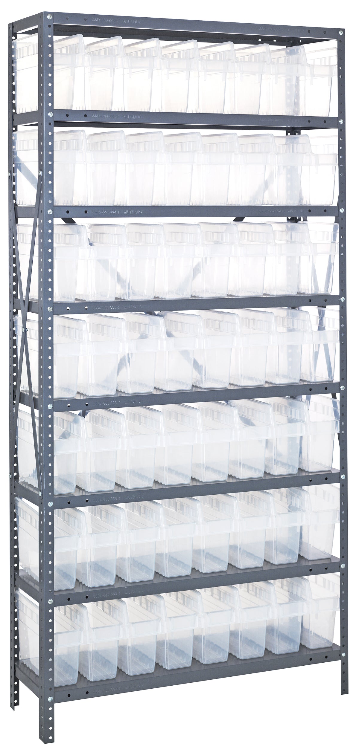 Quantum Clear-View Steel Shelving Units – 1875-SB803CL to 1875-SB810CL – 1875-SB803CL – Clear