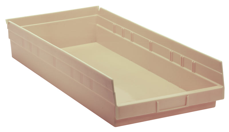 Quantum 4" Shelf Bins – QSB114 to QSB122 – Case Pack – 23-5/8" x 11-1/8" x 4" – QSB116 – Ivory