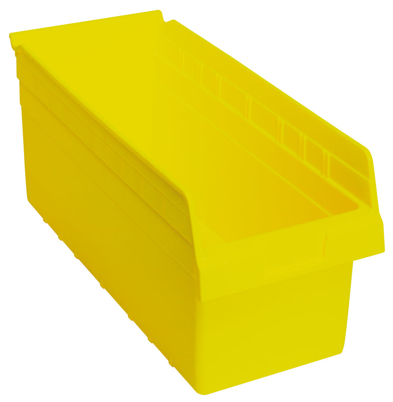 Quantum 8" Shelf Bins – QSB807 to QSB816 – Case Pack – 17-7/8" x 8-3/8" x 8" – QSB808 – Yellow