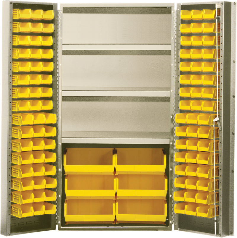 Quantum 36" Wide Storage Cabinets – 36" x 24" x 72" – QSC-BG Series – QSC-BG-36 to QSC-BG-36S – Kit – QSC-BG-36S – Yellow