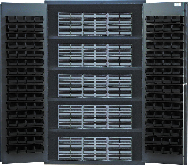 Quantum Storage Cabinets with Bins – 24" x 48" x 78" – QSC Series – QSC-QIC83 – Black