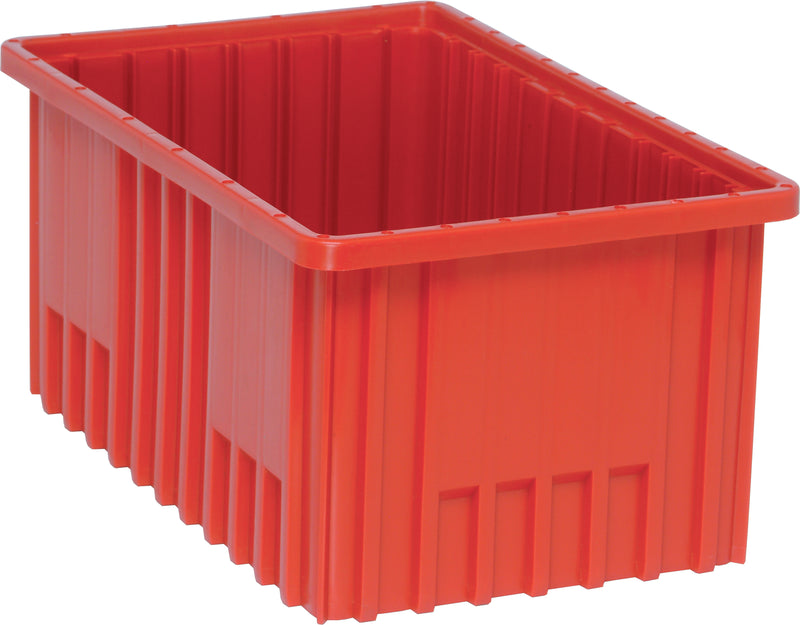 Quantum Dividable Grid Containers – DG92080 to DG93120 – Case Pack – 16-1/2" x 10-7/8" x 8" – DG92080 – Red