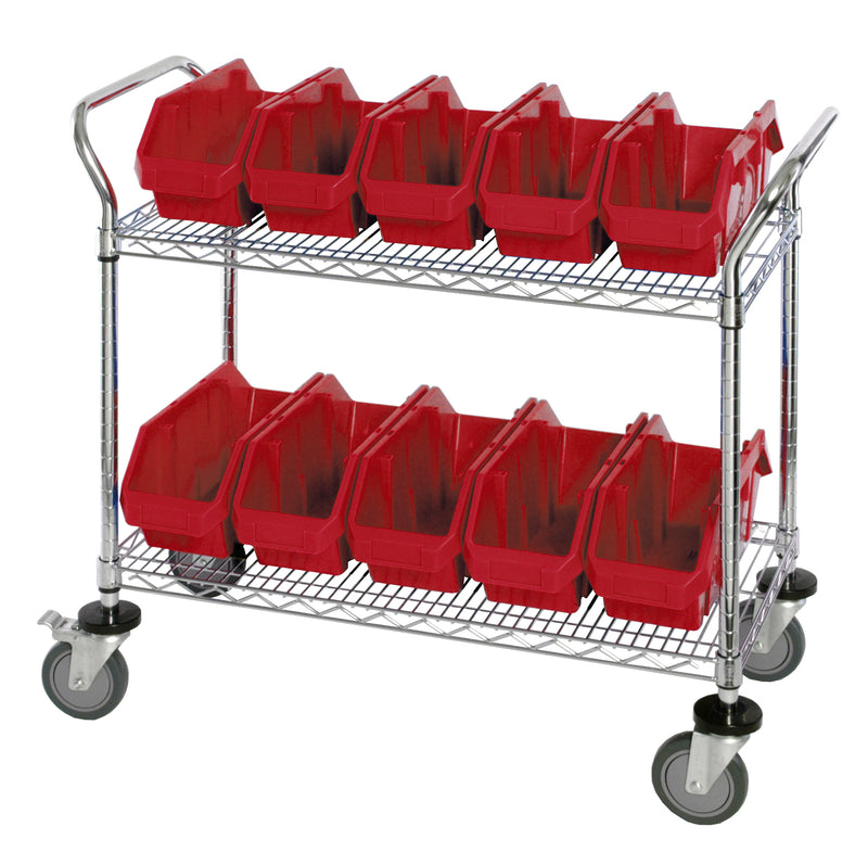 Quantum Utility Carts – 36" x 18" x 37-1/2" – WRC2-1836-1265 to WRC3-1836-1285 – WRC2-1836-1867 – Red