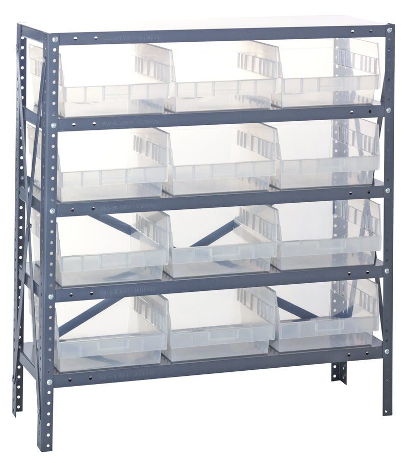 Quantum Clear-View Steel Shelving Units – 1239-201CL to 1275-202CL – 1239-209CL – Clear