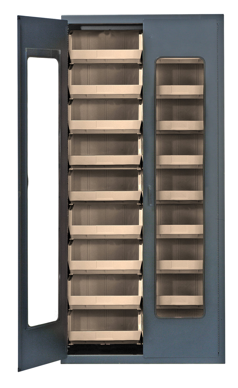 Quantum Storage Cabinets with Bins – 18" x 36" x 78" – QSC Series – QSC-C250 – Ivory
