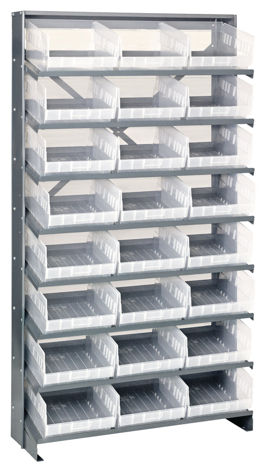 Quantum Single-Sided Pick Racks – 18" x 36" x 63-1/2" – QPRS-209CL to QPRS-210CL – QPRS-209CL – Clear