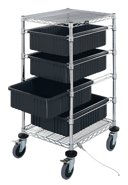 Quantum Conductive Bin Carts – 21" x 24" x 45" – BC212434M1CO to BC212469M2CO – BC212434M1CO – Conductive