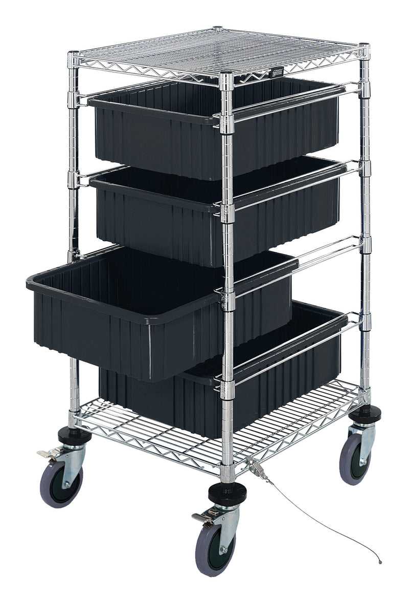 Quantum Conductive Bin Carts – 21" x 24" x 45" – BC212434M1CO to BC212469M2CO – BC212434M1CO – Conductive