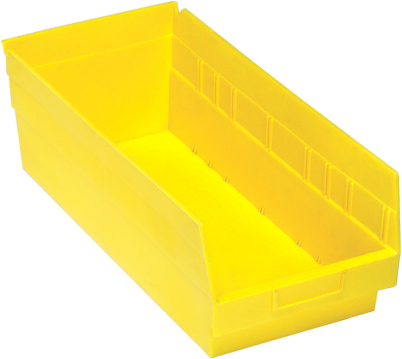Quantum 6" Shelf Bins – QSB207 to QSB216 – Case Pack – 17-7/8" x 8-3/8" x 6" – QSB208 – Yellow