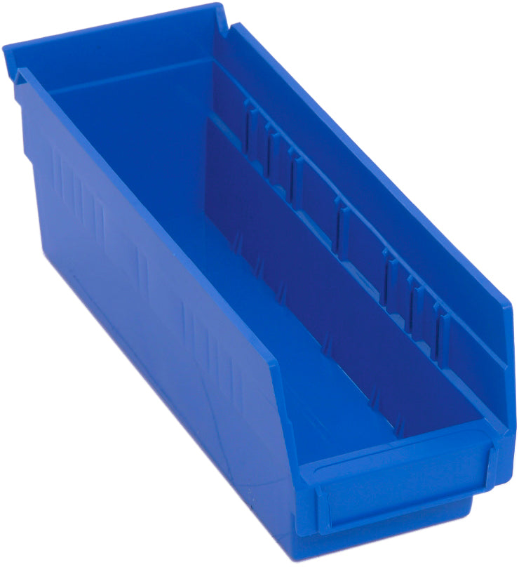 Quantum 4" Shelf Bins – QSB100 to QSB104 – Case Pack – 11-5/8" x 4-1/8" x 4" – QSB101 – Blue