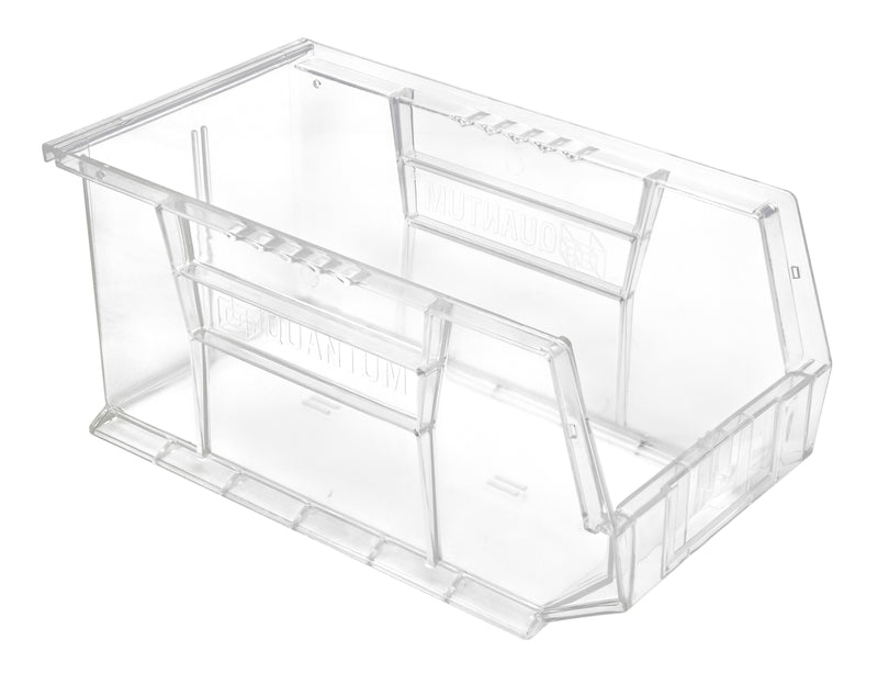 Quantum Ultra Stack & Hang Bins – QUS240 to QUS248 – Case Pack – 14-3/4" x 8-1/4" x 7" – QUS240 – CC – Clear