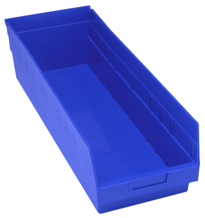 Quantum 6" Shelf Bins – QSB207 to QSB216 – Case Pack – 23-5/8" x 8-3/8" x 6" – QSB214 – Blue