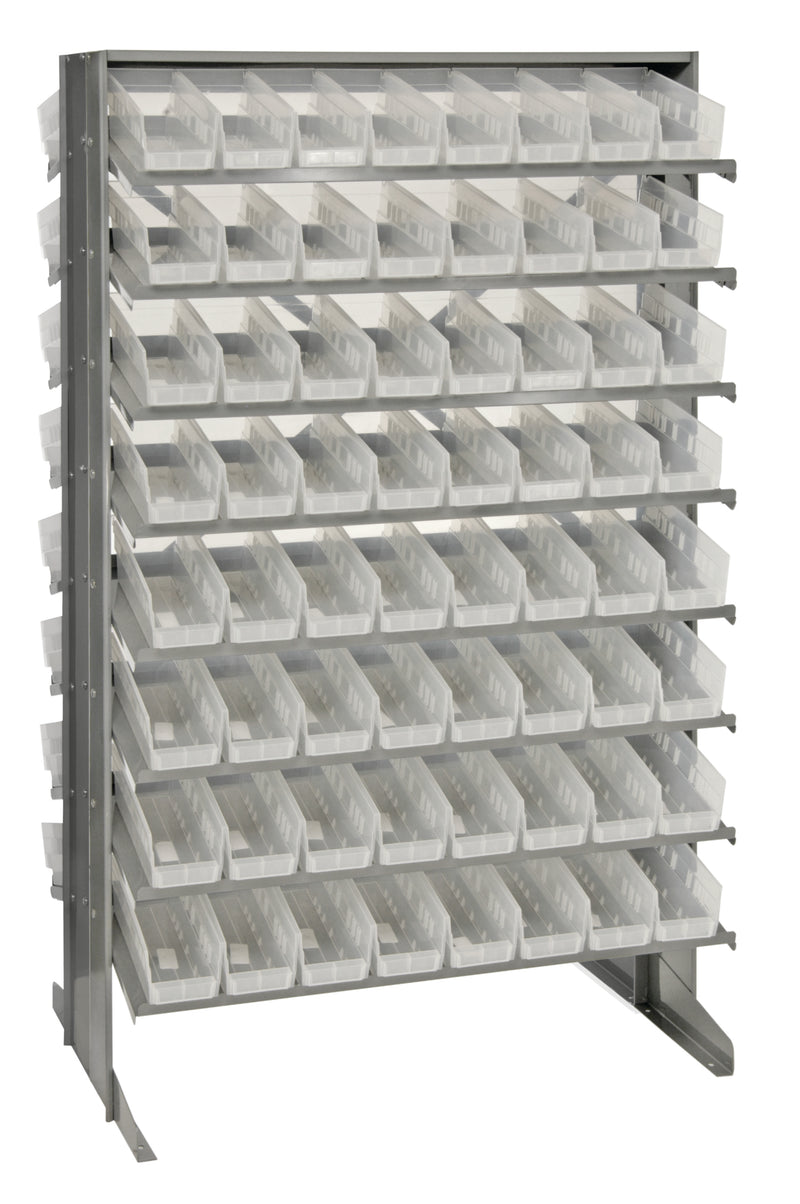 Quantum Double-Sided Pick Racks – 24" x 36" x 60" – QPRD-101CL – Clear