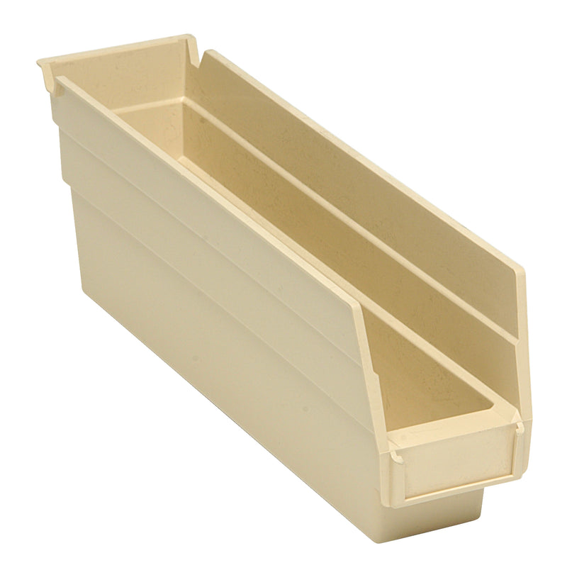Quantum 4" Shelf Bins – QSB100 to QSB104 – Case Pack – 11-5/8" x 2-3/4" x 4" – QSB100 – Ivory