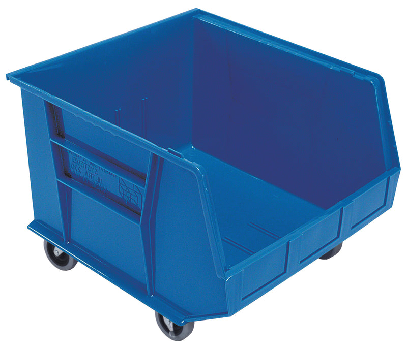 Quantum Ultra Stack & Hang Bins – QUS250 to QUS275MOB – Case Pack – 18" x 16-1/2" x 11" (with casters 14"H) – QUS275MOB – Blue