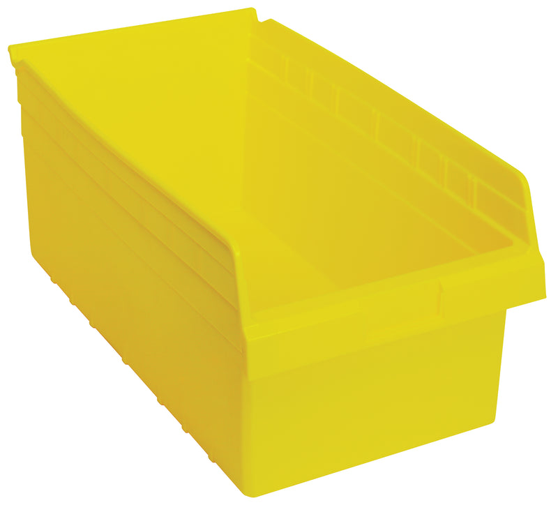 Quantum 8" Shelf Bins – QSB807 to QSB816 – Case Pack – 17-7/8" x 11-1/8" x 8" – QSB810 – Yellow