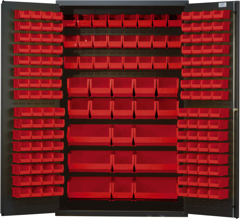 Quantum 48" Wide Storage Cabinets – 48" x 24" x 78" – QSC Series – Kit – QSC-48 – Red