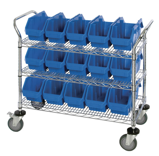 Quantum Utility Carts – 36" x 18" x 37-1/2" – WRC3-1836-1867 to WRC3-1836-1887 – WRC3-1836-1867 – Blue