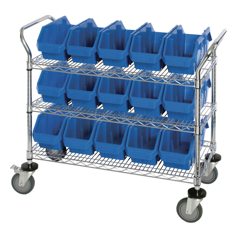 Quantum Utility Carts – 36" x 18" x 37-1/2" – WRC3-1836-1867 to WRC3-1836-1887 – WRC3-1836-1867 – Blue